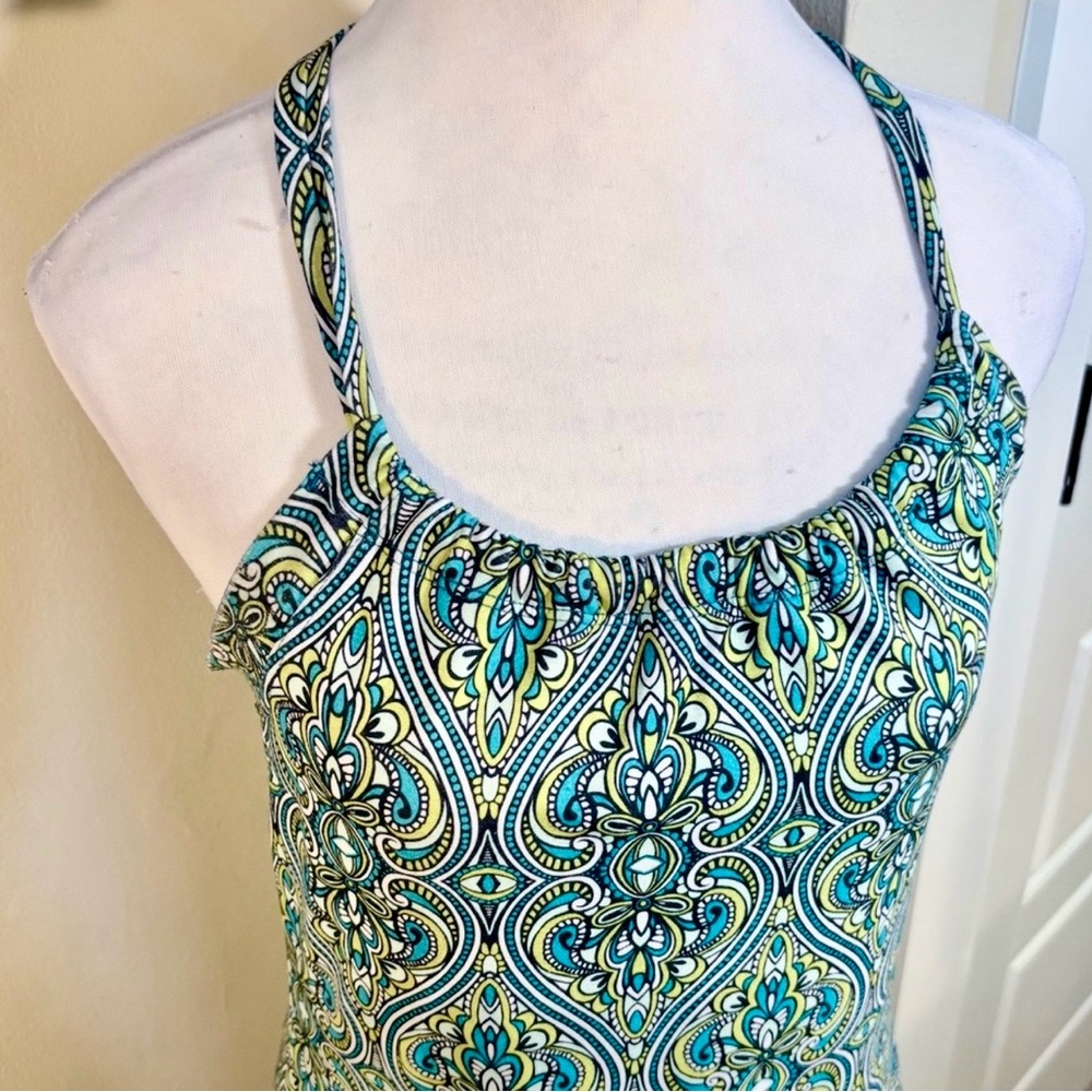 Prana Quinn Medallion Print Strappy Shelf Bra A-Line Sundress Size S💚 - Picture 3 of 11